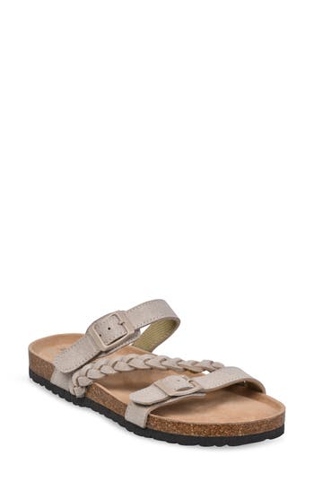 Gaahuu Braided Slide Sandal In Tan