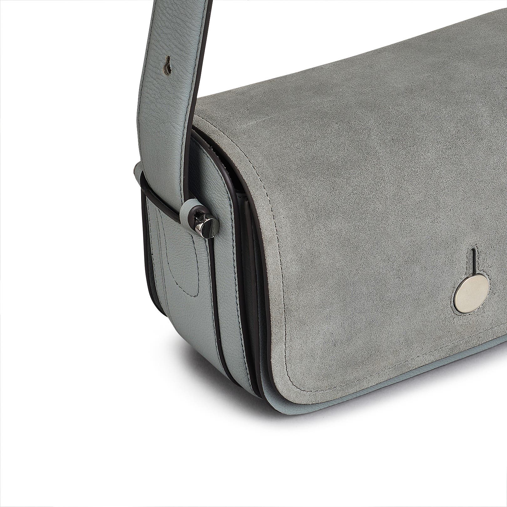 Radley Bathurst Mews - Suede Medium Flapover Crossbody  Bag, Alternate, color, Artichoke