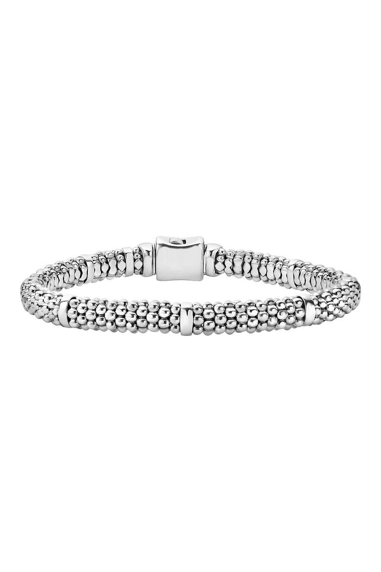 Caviar Sterling Silver Rope Station Bracelet video