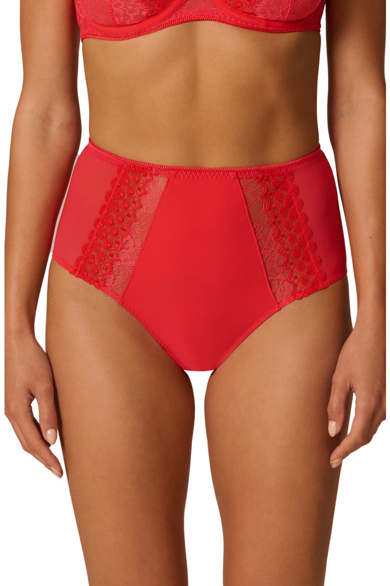 Radieuse High Waist Briefs, Main, color, FLAMINGO