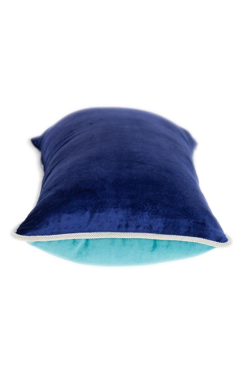 PARKLAND COLLECTION Maia Transitional Aqua Throw Pillow, Alternate, color, Aqua