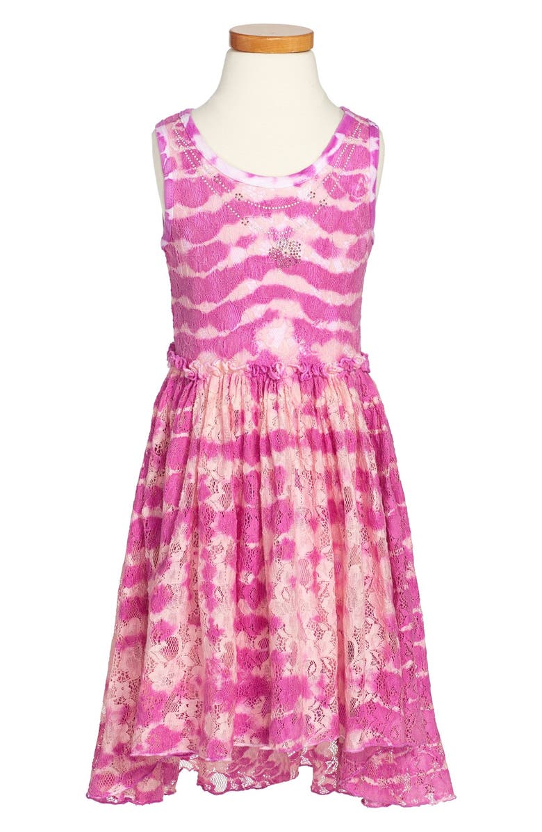 Mignone Tie Die High/Low Dress, Main, color, 