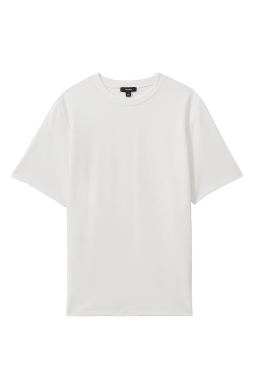 Reiss Off White Textured Crew-neck T-shirt In White