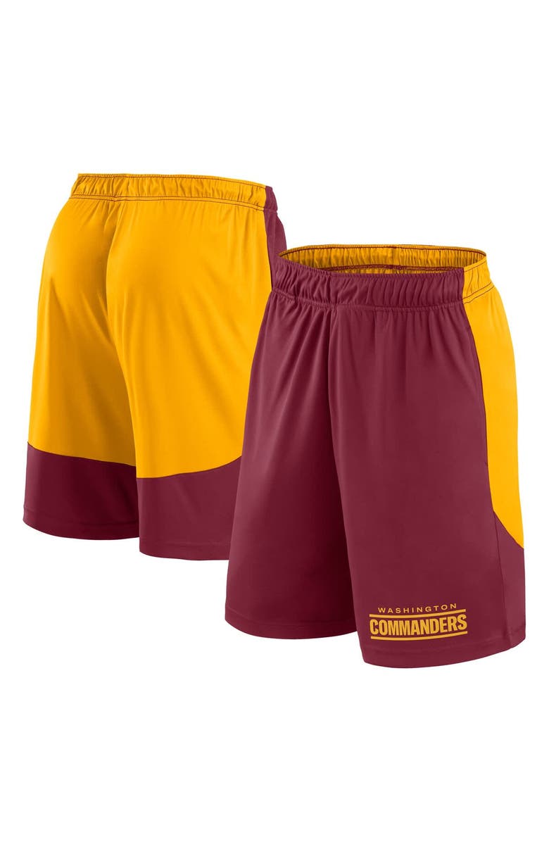 FANATICS Men's Fanatics Burgundy/Gold Washington Commanders Launch Shorts, Alternate, color,