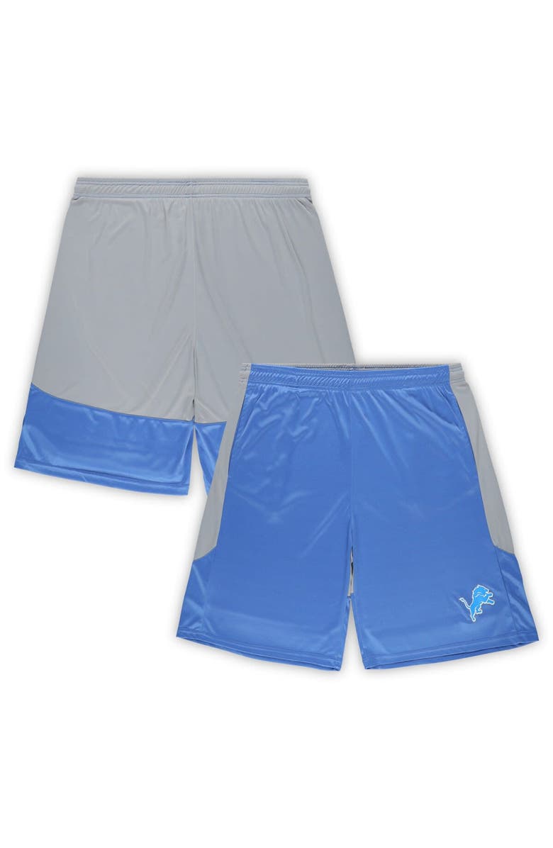 FANATICS Men's Fanatics Branded Blue Detroit Lions Big & Tall Team Logo Shorts, Alternate, color, 