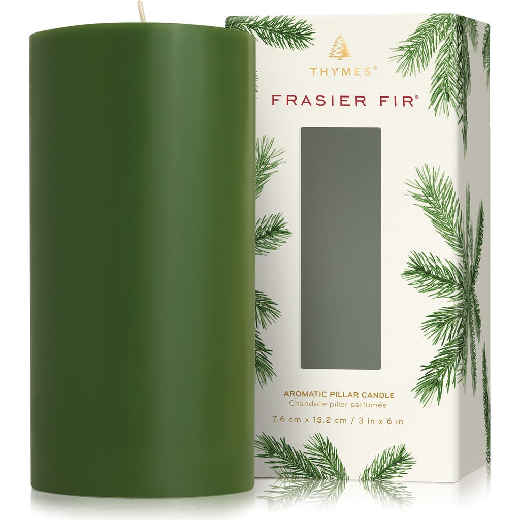 Thymes Frasier Fir Pillar Candle in Frasier Fir Green  product
