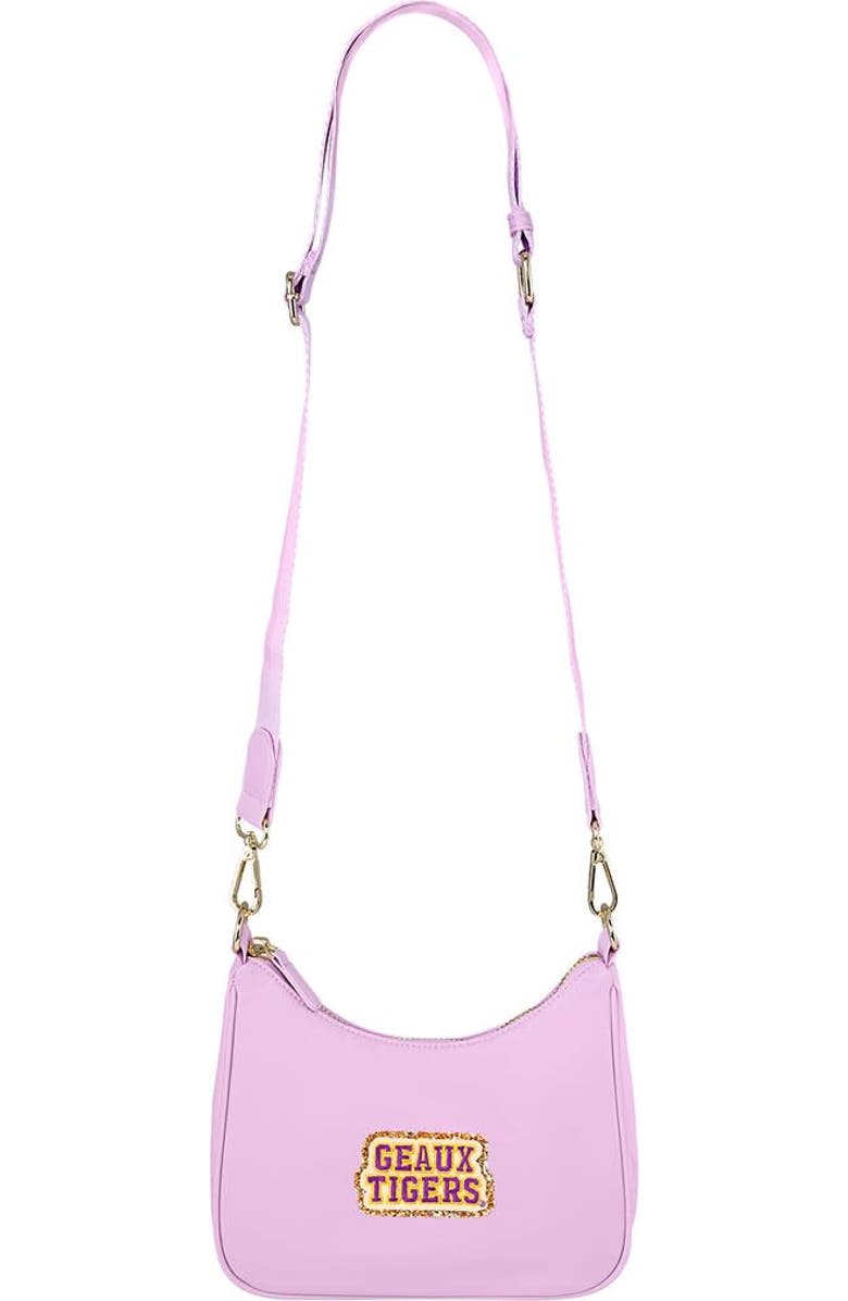 Stoney Clover Lane Stoney Clover LSU Tigers Curved Crossbody Bag, Main, color,