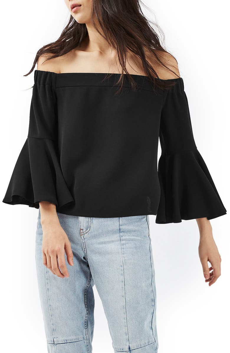 Topshop Ella Off the Shoulder Top, Main, color, 