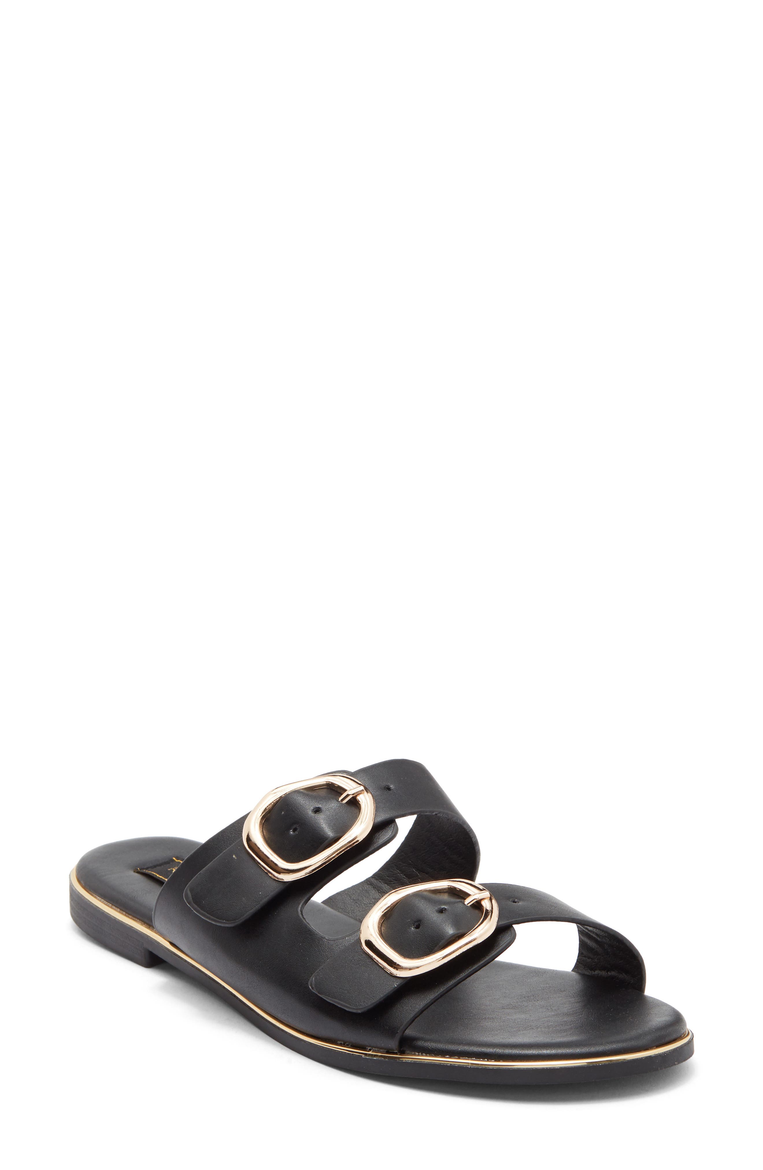 RACHEL Rachel Roy Vienna Slide Sandal, Main, color, Black