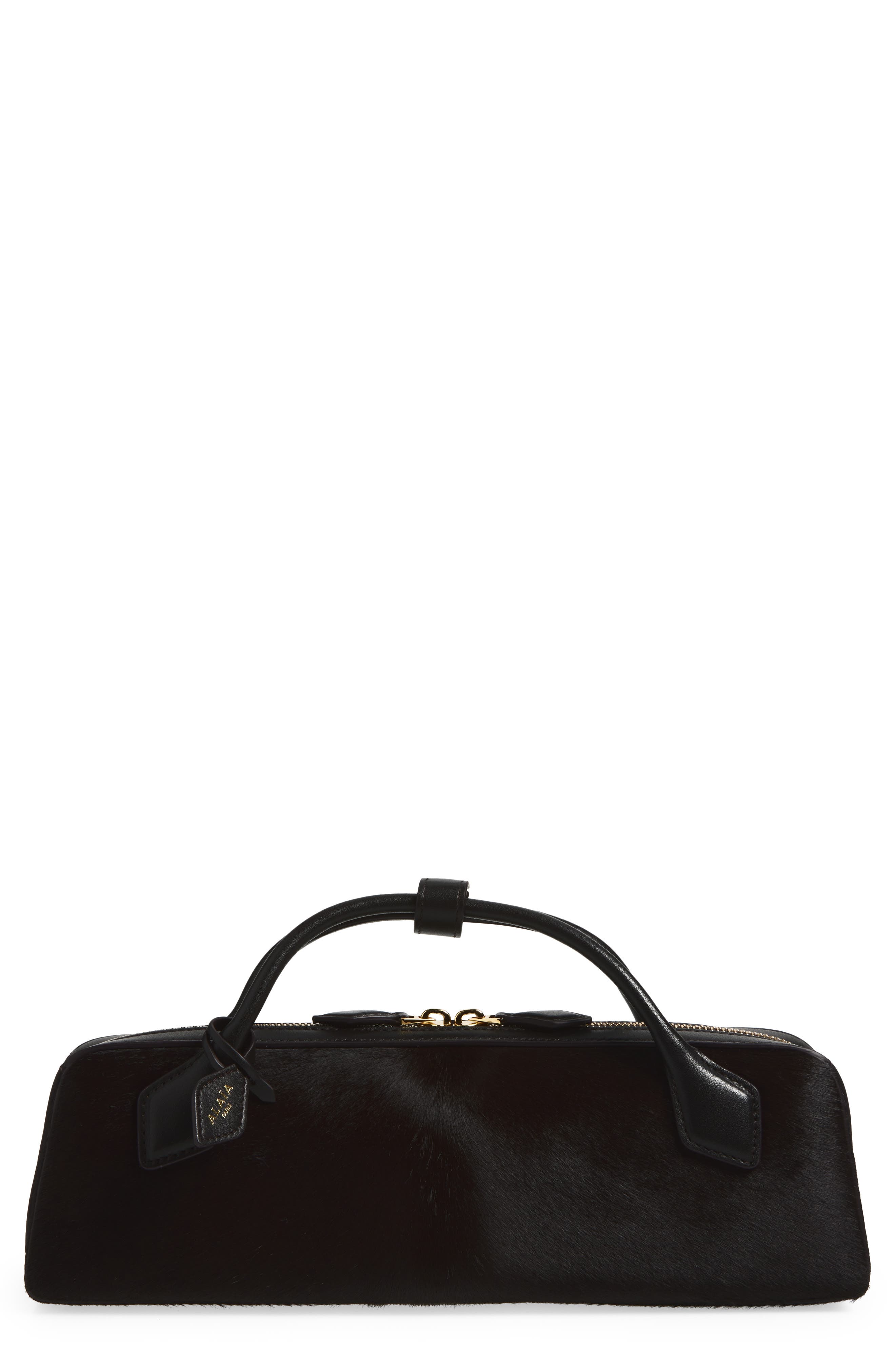 Alaïa Le Teckel Genuine Calf Hair East/West Clutch, Main, color, 