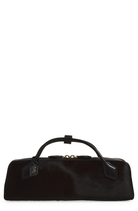 Le Teckel Genuine Calf Hair East/West Clutch