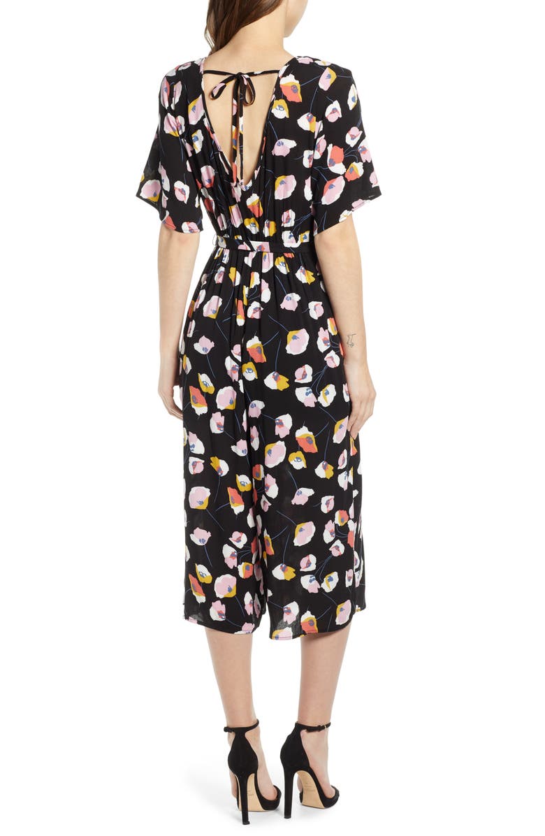 Row A Double V Jumpsuit, Alternate, color, 