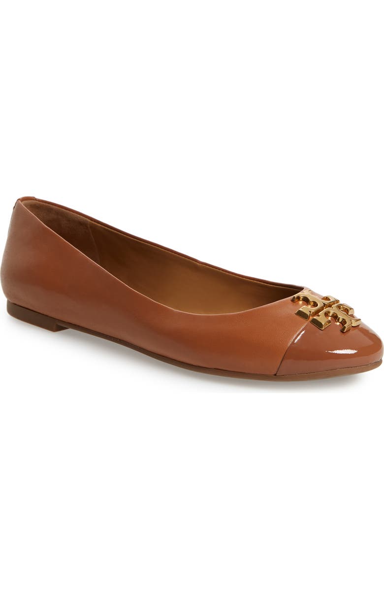 Tory Burch Everly Cap Toe Ballet Flat, Main, color,