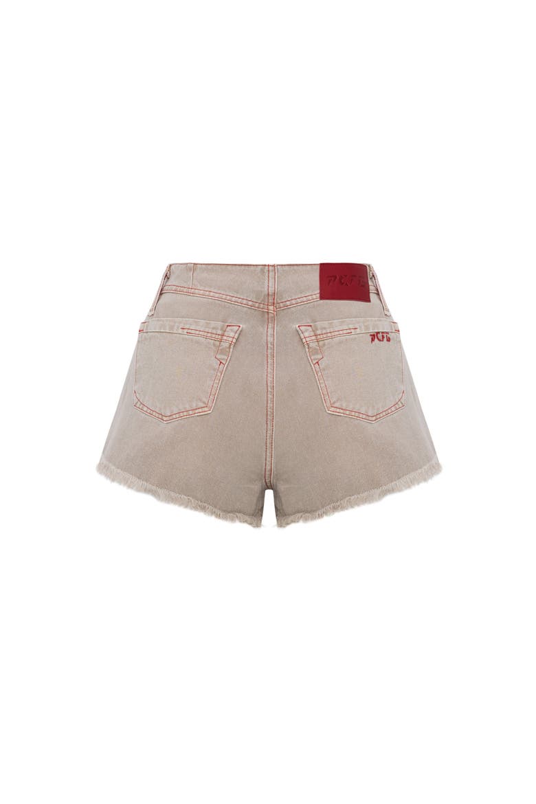 Pure Cotton Faded Super Mini Short, Alternate, color, BEIGE