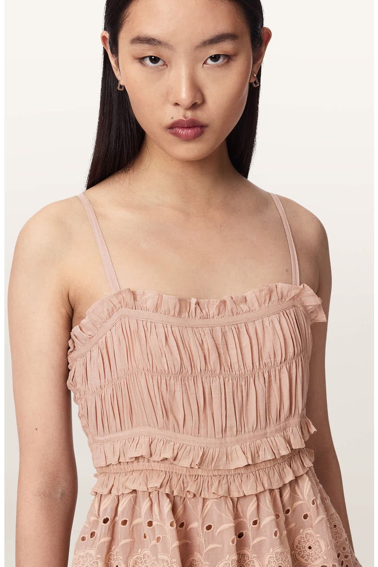 Camille Ruffle Eyelet Top, Alternate, color, PLASTER PINK