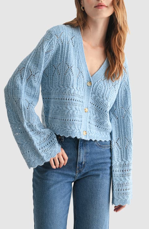 Scalloped Pointelle Cardigan