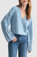 Lush Scalloped Pointelle Cardigan