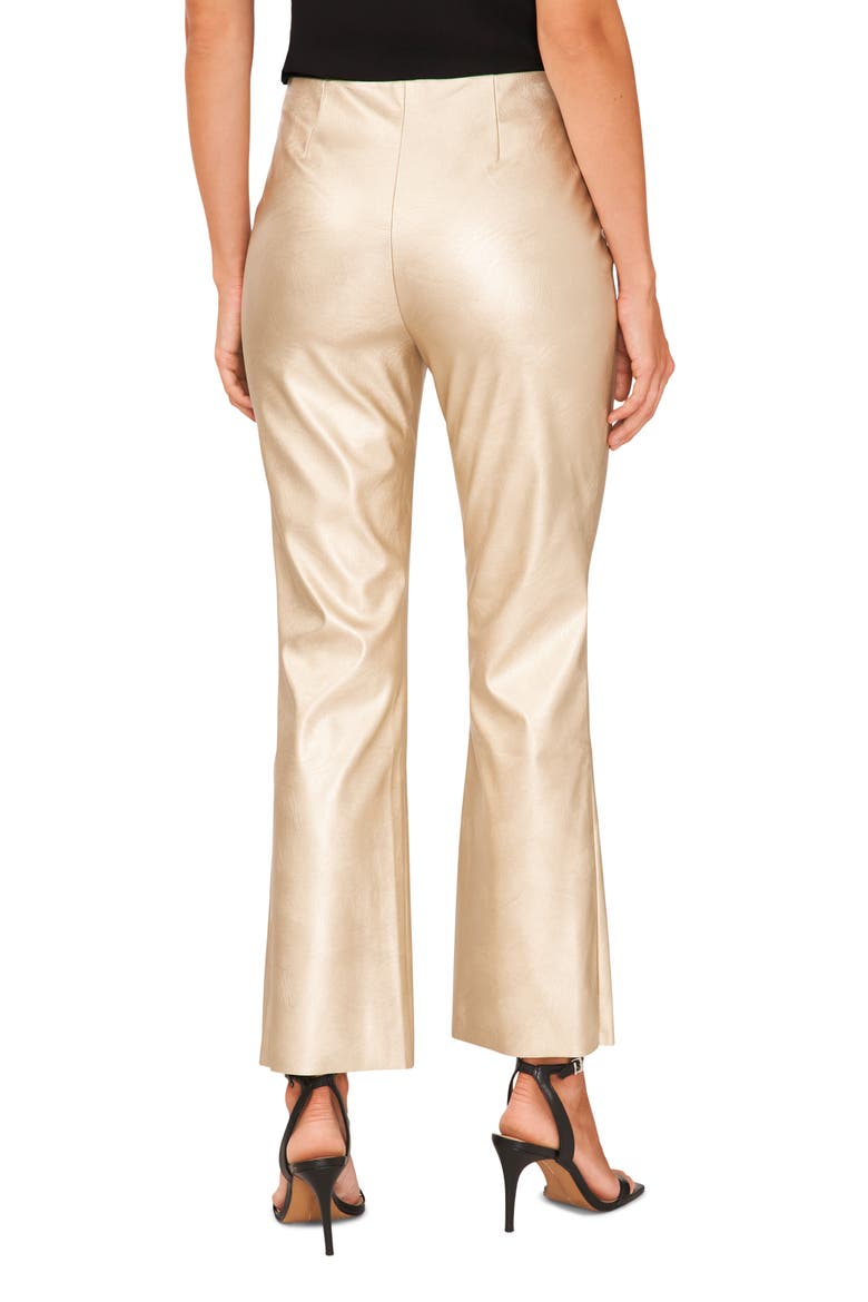 Metallic Faux Leather Trousers, Alternate, color, METALLIC GOLD