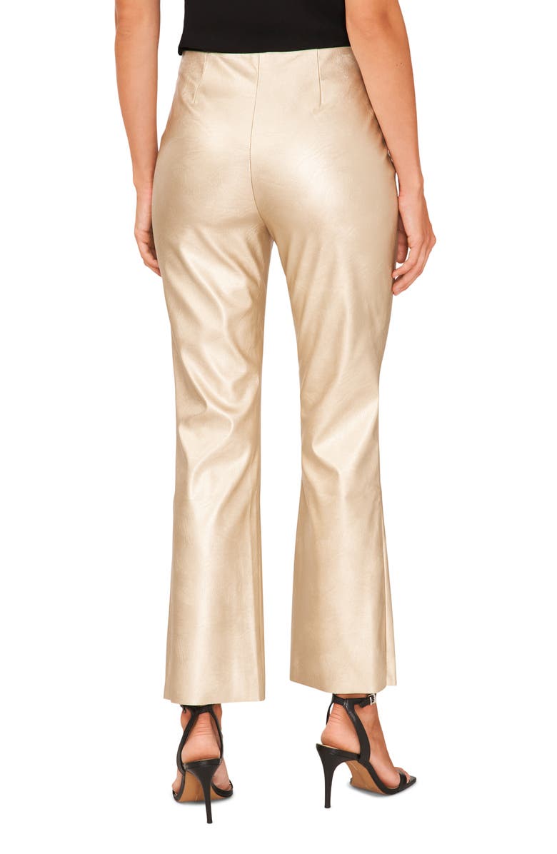 Halogen<sup>®</sup> Metallic Faux Leather Trousers, Alternate, color,