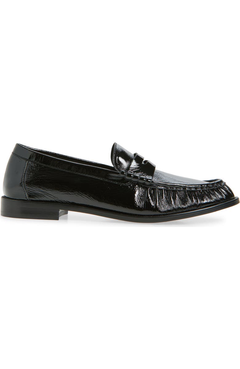 Jeffrey Campbell Stallone Penny Loafer, Alternate, color, Black Crinkle Patent