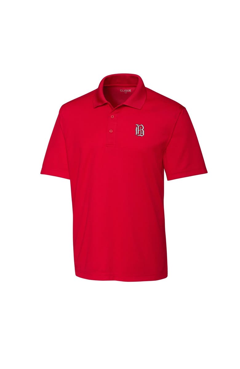 Cutter & Buck Men's Cutter & Buck  Red Birmingham Barons  Clique Spin Eco Performance Pique Polo, Alternate, color, 