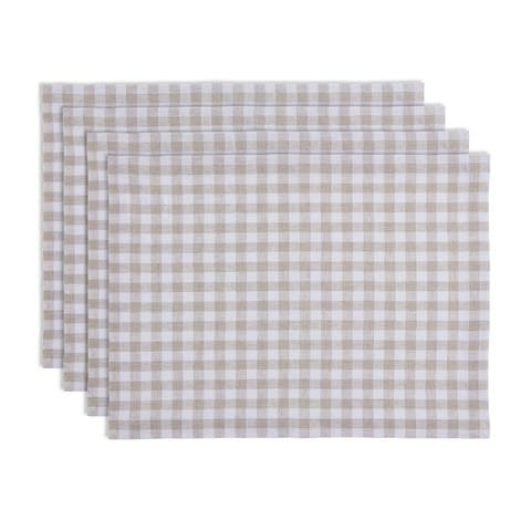 Linen Placemats - Gingham Check, 14" x 19"