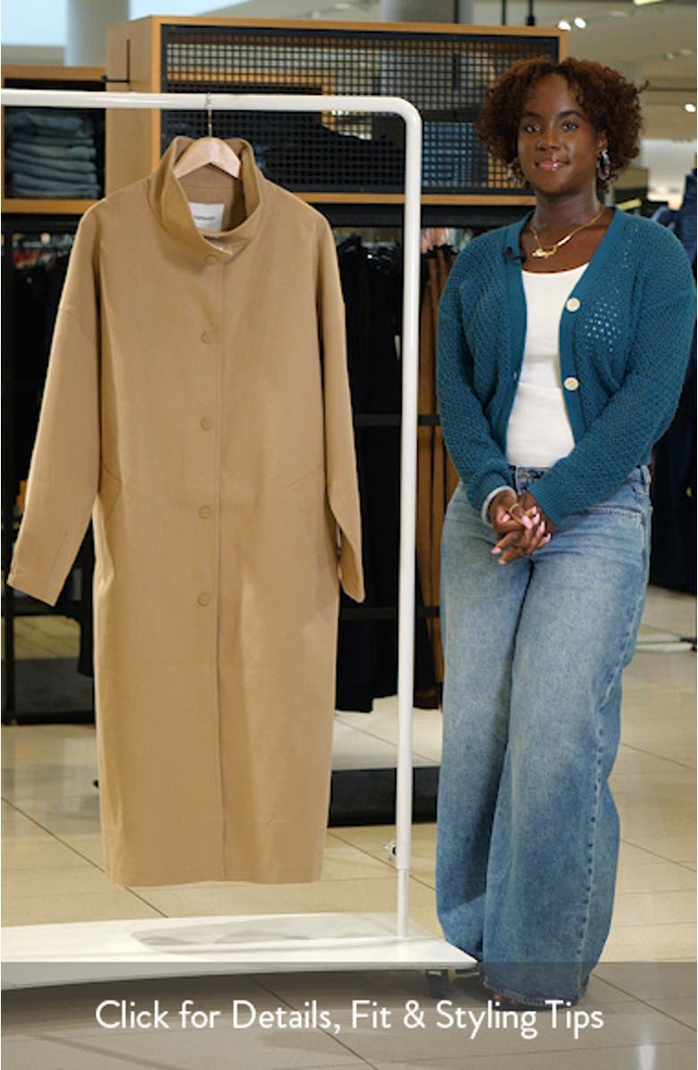 Stand Collar Longline Coat, sales video thumbnail