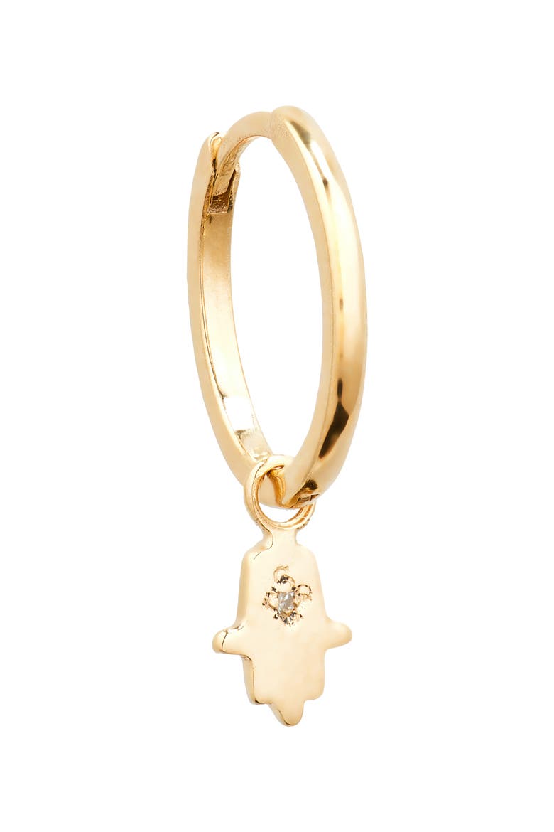 x Mel Soldera Icon Hamsa Diamond Single Clicker, Alternate, color, CLEAR/GOLD