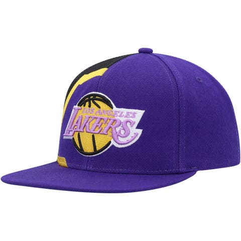 Men's Mitchell & Ness Purple Los Angeles Lakers Hardwood Classics Retroline Snapback Hat