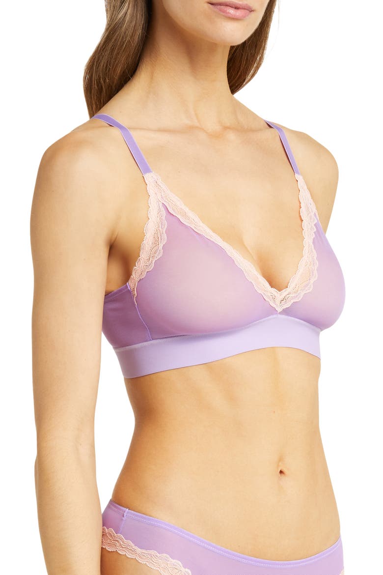 Passion Plunge Mesh Bralette, Alternate, color, PURP/CARNT