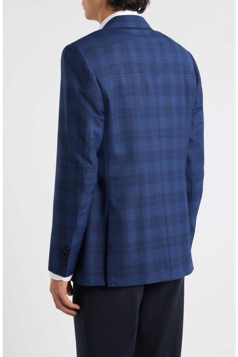 Siena Regular Fit Blue Plaid Wool Sport Coat, Alternate, color, DARK BLUE