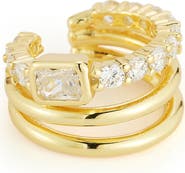 SPHERA MILANO Cubic Zirconia Tiered Ear Cuff