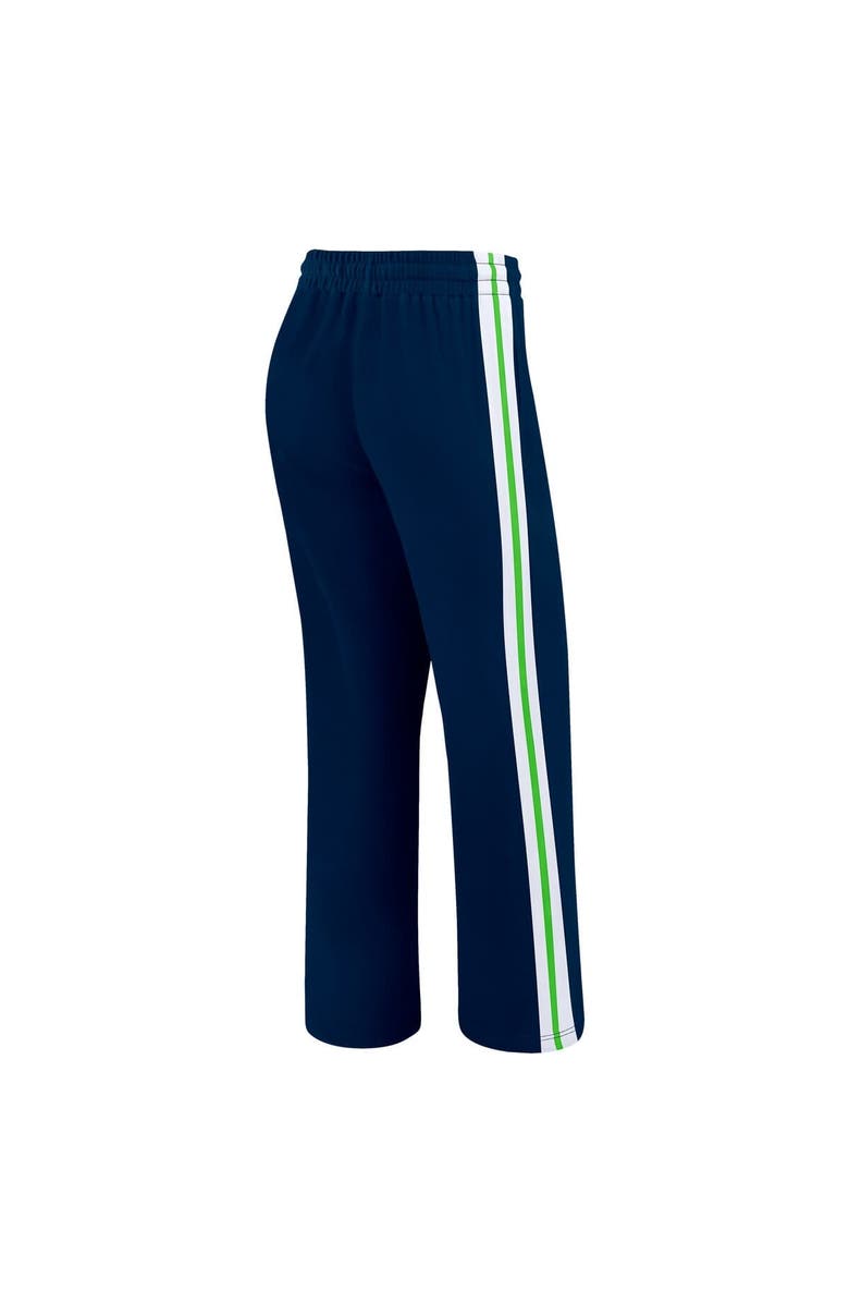 WEAR by Erin Andrews Women's WEAR by Erin Andrews College Navy Seattle Seahawks Color-Block Straight Leg Pants, Alternate, color, College Navy