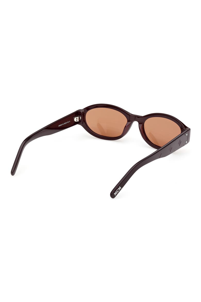 55mm Oval Sunglasses, Alternate, color, BURGUNDY / SOLID CARAMEL