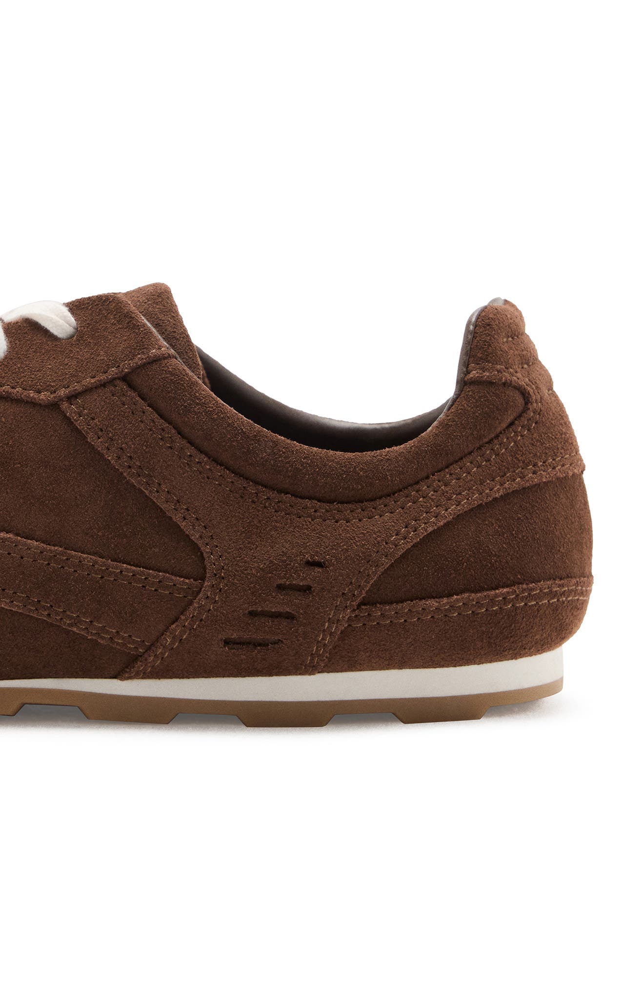 Contrast Leather Sneaker, Alternate, color, CHOCOLATE