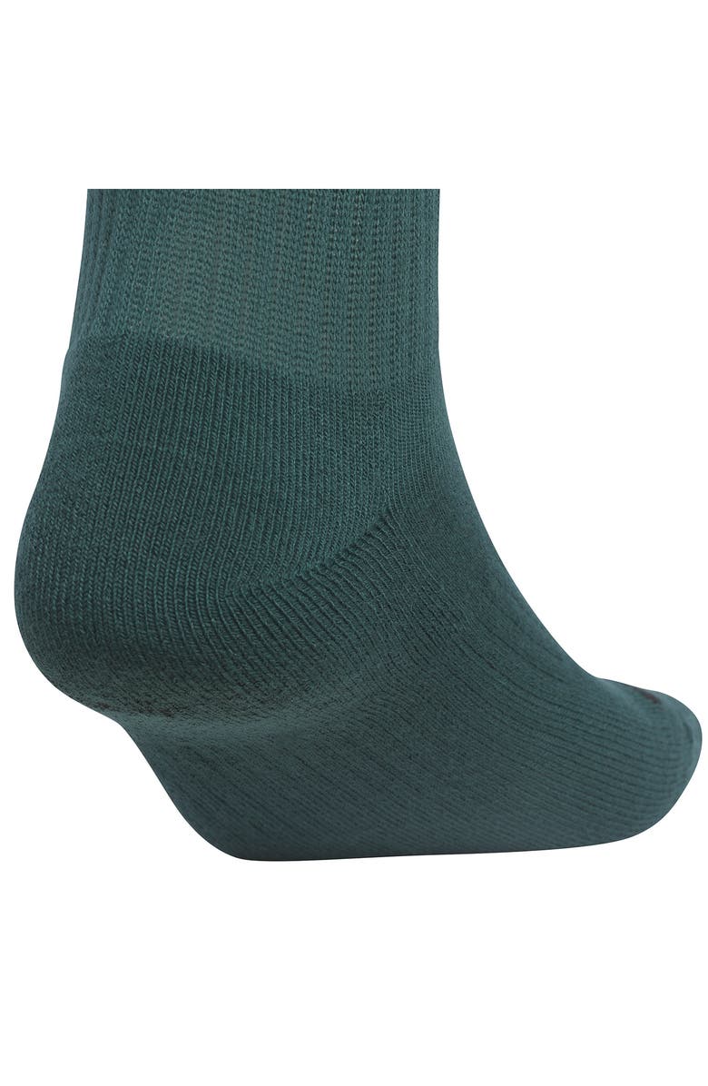 adidas Assorted 3-Pack Trefoil Performance Crew Socks, Alternate, color, Green Ivy/ White/ Night Indigo