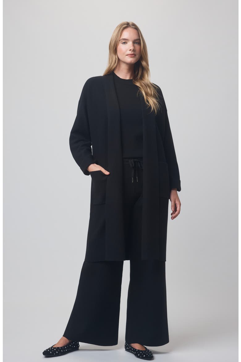 x @cellajaneblog Sleek Coatigan, Alternate, color, BLACK