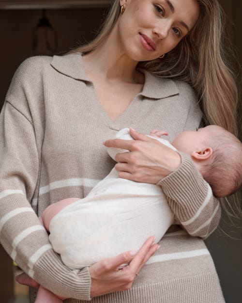 Ripe Maternity Lori Nursing Knit Sweater In Gold