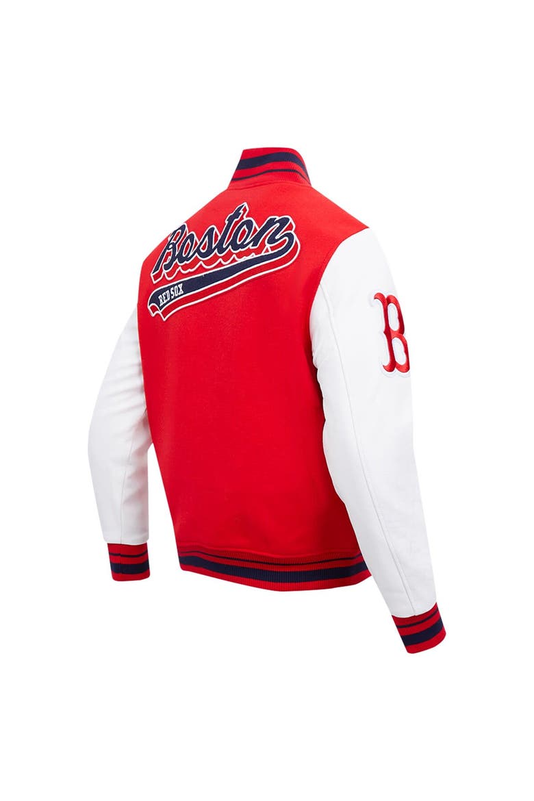 Men's Pro Standard Red Boston Red Sox Script Tail Wool Full-Zip Varity Jacket, Alternate, color, Red