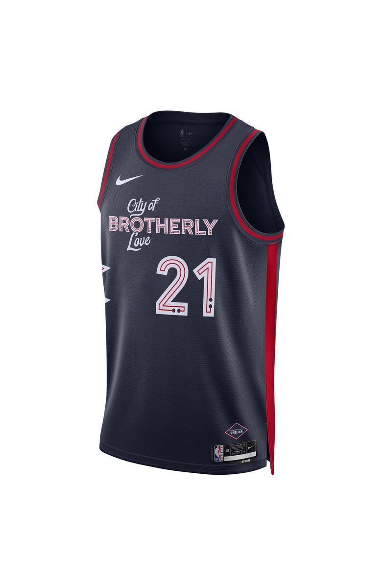Nike Unisex Nike Joel Embiid Navy Philadelphia 76ers 2023/24 Swingman Jersey - City Edition, Alternate, color, 