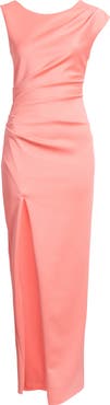 Black Halo Braden Pleated Column Gown
