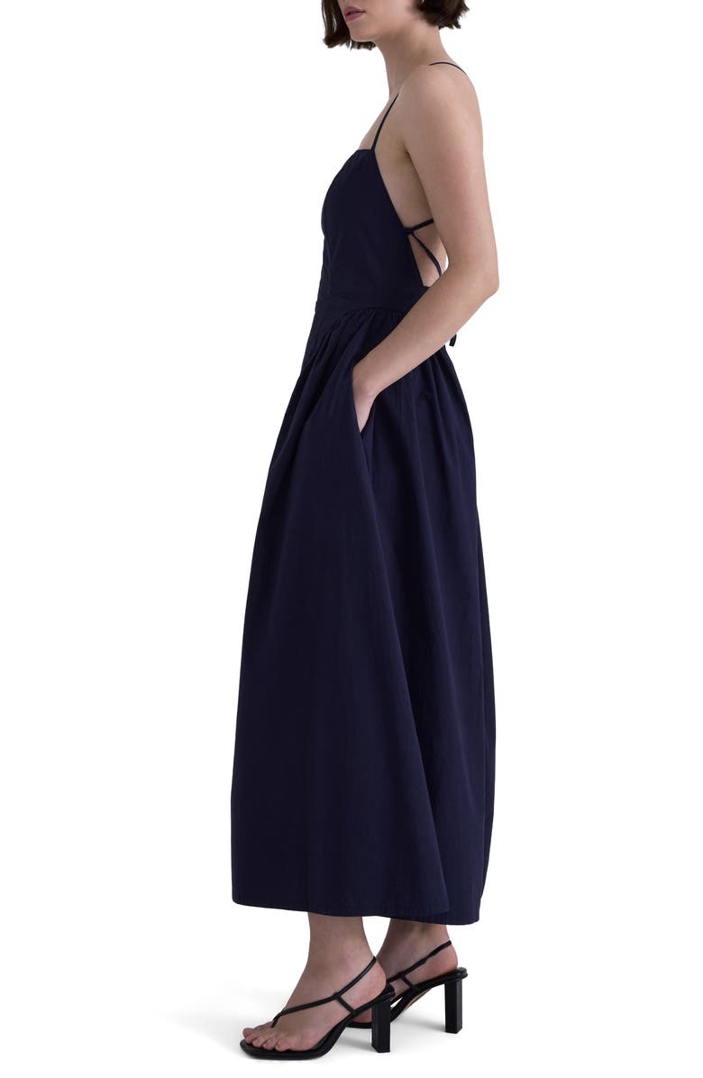 Pistola Sadee Cotton Poplin Midi Dress, Alternate, color, Navy Ship
