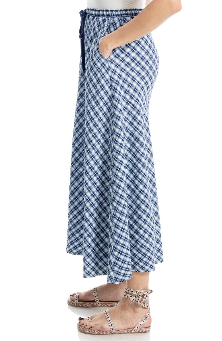 MAX STUDIO Plaid Drawstring Pull-On Maxi Skirt, Alternate, color, 
