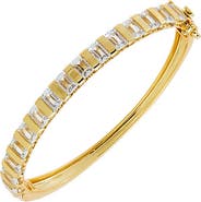 BY ADINA EDEN Baguette CZ Hinged Bangle Bracelet