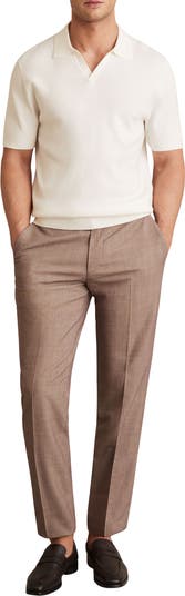 Tyne Textured Johnny Collar Polo Sweater