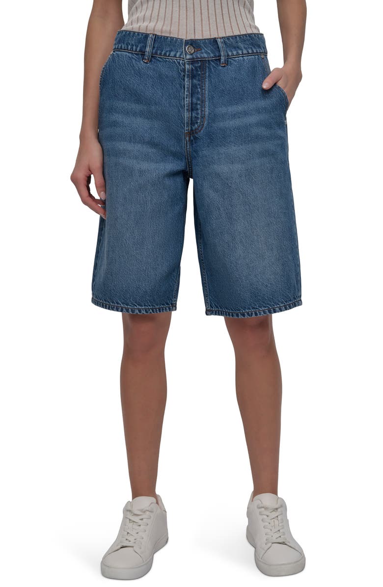 DKNY Denim Bermuda Shorts, Main, color, 