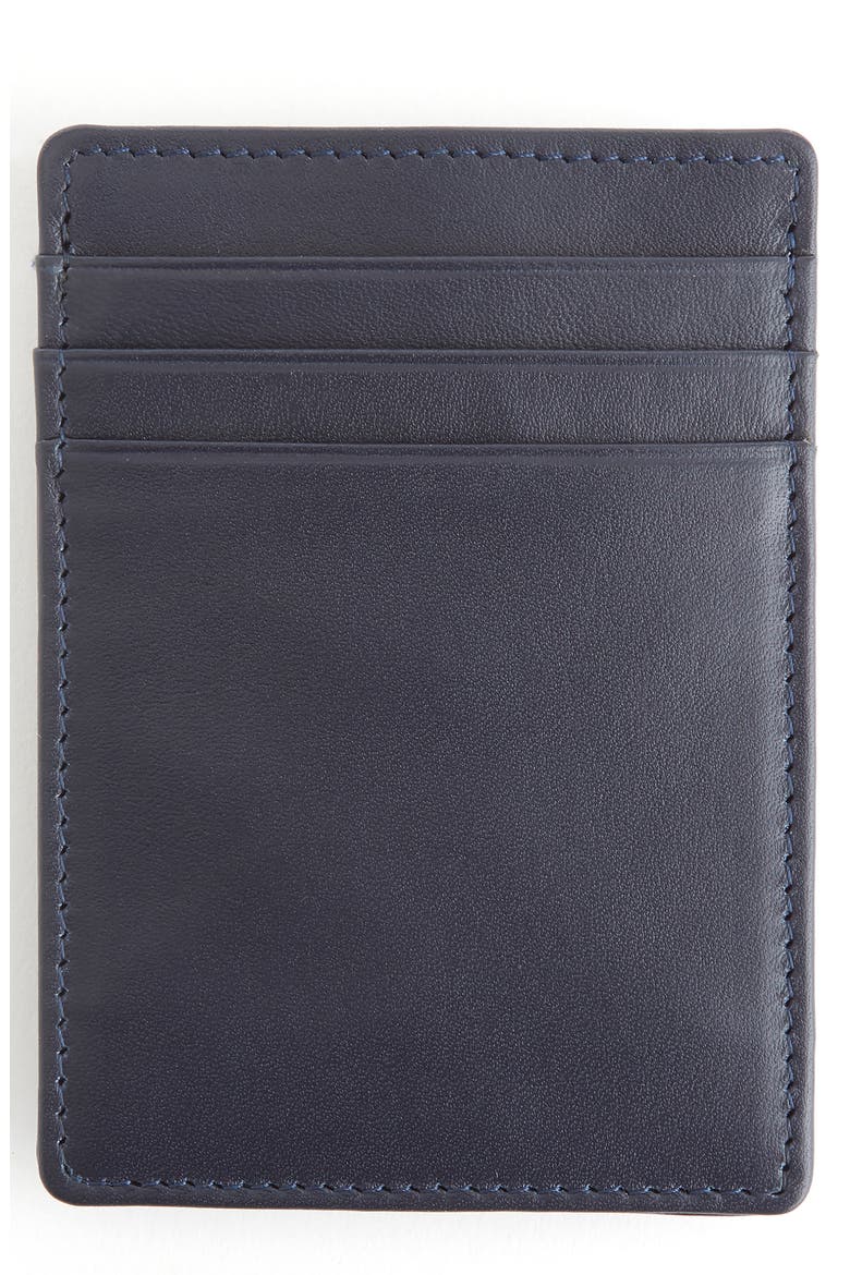 Magnetic Money Clip Card Case, Main, color, NAVY BLUE