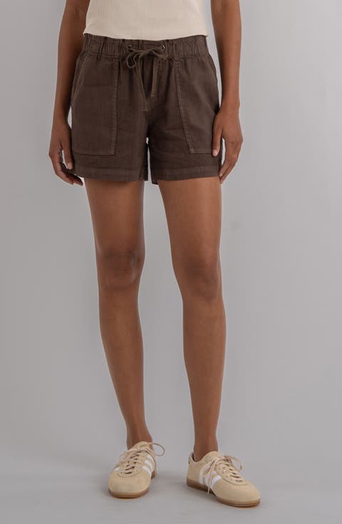 Katana Drawstring Linen Blend Shorts
