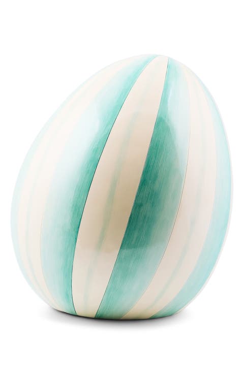 Aqua Stripe Medium Egg