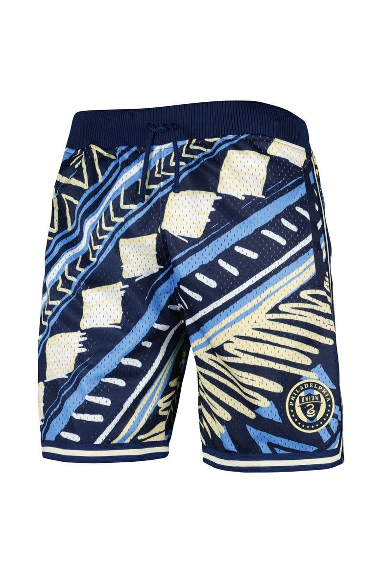 Men's Mitchell & Ness Navy Philadelphia Union Tribal Fashion Shorts, Alternate, color, Navy